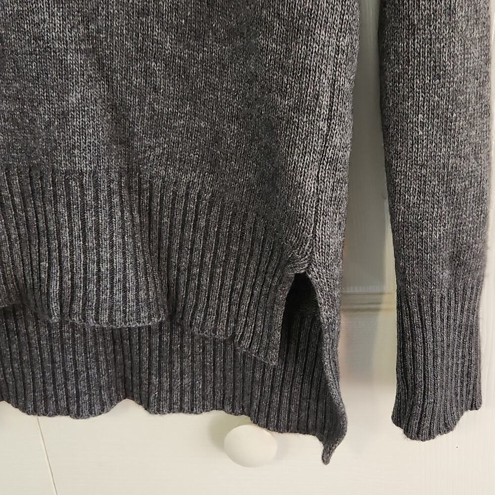Bartolini Women's Gray High-Low Side Slit Wool Cashmere Blend Sweater Size Med - Picture 4 of 9